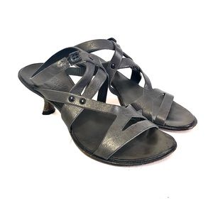 🌹CYDWOQ Vintage Dark Bronze Leather “Minimal” Sandals🌹